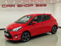 USED 2014 64 TOYOTA YARIS 1.33 VVT-i (99 PS) SPORT 5DR + NAVIGATION + REVERSE CAMERA + 2 TONE RED / BLACK UPHOLSTERY + DAB + MEDIA + PRIVACY +16S 16S+R/CAMERA+PRIVACY GLASS+NAVIGATION+2 TONE SEATS