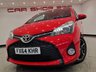 USED 2014 64 TOYOTA YARIS 1.33 VVT-i (99 PS) SPORT 5DR + NAVIGATION + REVERSE CAMERA + 2 TONE RED / BLACK UPHOLSTERY + DAB + MEDIA + PRIVACY +16S 16S+R/CAMERA+PRIVACY GLASS+NAVIGATION+2 TONE SEATS