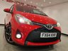 USED 2014 64 TOYOTA YARIS 1.33 VVT-i (99 PS) SPORT 5DR + NAVIGATION + REVERSE CAMERA + 2 TONE RED / BLACK UPHOLSTERY + DAB + MEDIA + PRIVACY +16S 16S+R/CAMERA+PRIVACY GLASS+NAVIGATION+2 TONE SEATS