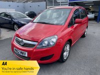 USED 2013 62 VAUXHALL ZAFIRA 1.6 EXCLUSIV 5d 113 BHP 