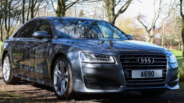 2015 65 Audi A8 3.0 TDI (262) Quattro Sport 4dr Tiptronic Automatic (15-17) Euro 6 (Satellite Navigation / Nappa Leather)