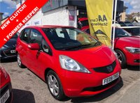USED 2009 09 HONDA JAZZ 1.3 I-VTEC ES 5d 98 BHP 1 FORMER KEEPER, TIMING CHAIN RUN ENGINE, HAS JUST HAD BRAND NEW CLUTCH AND FRONT BRAKE PADS FITTED!!! NEW MOT, ALLOY WHEELS, ELECTRIC WINDOWS AND POWER FOLDING MIRRORS, MULTI FUNCTIUON STEERING WHEEL, AIR CON, TRACTION CONTROL, CLOTH INTERIOR, ISOFIX AND REMOTE CENTRAL LOCKING.