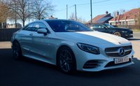 PRE-OWNED 2018 68 MERCEDES-BENZ S-CLASS 4.0 S 560 AMG LINE PREMIUM 2d 463 BHP Diamond White Metallic, Full Black Nappa Leather, Smart Phone Integration Pack, Apple CarPlay, 360 Cameras, Active Park Assist, Auto Dimming Mirrors, Memory Package, Burmester Music System, Live Traffic Capability, Climate Front Seats - Heated and Cooled, Heated Rear Seats,  Airscarf, Dynamic Seats, Soft Close Doors, Heated Steering Wheel, Tyre Pressure Control, Traffic Sign Recognition, DAB Radio, Auto High Beam, Dynamic LED Headlamps, AMG Styling and Sports Package, Keyless Go, Premium Ambianc