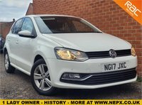 USED 2017 17 VOLKSWAGEN POLO 1.0 MATCH EDITION 5d 60 BHP PARKING SENSORS - DAB DIGITAL RADIO