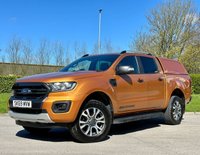 USED 2019 69 FORD RANGER 2.0 WILDTRAK ECOBLUE 210 BHP ** NO VAT * CANOPY + SAT NAV