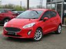 USED 2018 18 FORD FIESTA 1.0 TITANIUM 5d 99 BHP Finished in RACE RED with contrasting GREY Cloth Trim. This Fiesta is a small family high spec 5 door car that you can really enjoy driving. Economical and cheap to run, stylish to look at and some great features. Specification includes Sat Nav, DAB Radio, Power Folding Door Mirrors, B/Tooth, Alloys, Air Con, Heated front Screen and much more, makes this a must for the first time driver or small family.