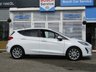 USED 2018 18 FORD FIESTA 1.0 TITANIUM 5d 99 BHP Finished in FROZEN WHITE with contrasting GREY CLOTH interior trim. This Fiesta is a small family 5 door car that you can really enjoy driving. Economical and cheap to run, stylish to look at and some great features. Specification includes, SAT NAV, DAB RADIO, B/Tooth, Alloys, Air Con, Heated front Screen and much more, makes this a must for the first time driver or small family. Dealer serviced at 36427 miles, 65360 miles and on arrival at 79877 miles.