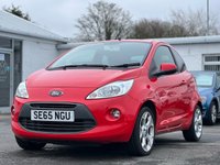 USED 2015 65 FORD KA 1.2 ZETEC 3d 69 BHP 15 INCH ALLOY WHEELS +  BLUETOOTH CONNECTIVITY +  USB +  AUX +  AIR CONDITIONING  REAR PRIVACY GLASS