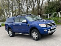 USED 2013 13 FORD RANGER 2.2 LIMITED 4X4 DCB TDCI 4d 148 BHP ** NO VAT * CANOPY + BLUETOOTH