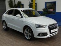 USED 2014 64 AUDI Q3 2.0 TDI QUATTRO S LINE PLUS 5d 177 BHP NEW MOT AND SERVICE. 4WD SAT NAV PART LEATHER HEATED SEATS PARKING SENSORS 2 OWNER FROM NEW SERVICE HISTORY CAMBELT