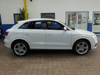 USED 2014 64 AUDI Q3 2.0 TDI QUATTRO S LINE PLUS 5d 177 BHP NEW MOT AND SERVICE. 4WD SAT NAV PART LEATHER HEATED SEATS PARKING SENSORS 2 OWNER FROM NEW SERVICE HISTORY CAMBELT
