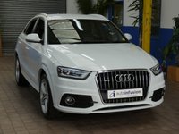 USED 2014 64 AUDI Q3 2.0 TDI QUATTRO S LINE PLUS 5d 177 BHP NEW MOT AND SERVICE. 4WD SAT NAV PART LEATHER HEATED SEATS PARKING SENSORS 2 OWNER FROM NEW SERVICE HISTORY CAMBELT