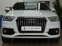 USED 2014 64 AUDI Q3 2.0 TDI QUATTRO S LINE PLUS 5d 177 BHP NEW MOT AND SERVICE. 4WD SAT NAV PART LEATHER HEATED SEATS PARKING SENSORS 2 OWNER FROM NEW SERVICE HISTORY CAMBELT
