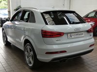 USED 2014 64 AUDI Q3 2.0 TDI QUATTRO S LINE PLUS 5d 177 BHP NEW MOT AND SERVICE. 4WD SAT NAV PART LEATHER HEATED SEATS PARKING SENSORS 2 OWNER FROM NEW SERVICE HISTORY CAMBELT