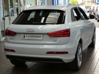 USED 2014 64 AUDI Q3 2.0 TDI QUATTRO S LINE PLUS 5d 177 BHP NEW MOT AND SERVICE. 4WD SAT NAV PART LEATHER HEATED SEATS PARKING SENSORS 2 OWNER FROM NEW SERVICE HISTORY CAMBELT