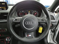 USED 2014 64 AUDI Q3 2.0 TDI QUATTRO S LINE PLUS 5d 177 BHP NEW MOT AND SERVICE. 4WD SAT NAV PART LEATHER HEATED SEATS PARKING SENSORS 2 OWNER FROM NEW SERVICE HISTORY CAMBELT