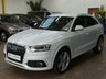 USED 2014 64 AUDI Q3 2.0 TDI QUATTRO S LINE PLUS 5d 177 BHP NEW MOT AND SERVICE. 4WD SAT NAV PART LEATHER HEATED SEATS PARKING SENSORS 2 OWNER FROM NEW SERVICE HISTORY CAMBELT