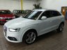 USED 2014 64 AUDI Q3 2.0 TDI QUATTRO S LINE PLUS 5d 177 BHP NEW MOT AND SERVICE. 4WD SAT NAV PART LEATHER HEATED SEATS PARKING SENSORS 2 OWNER FROM NEW SERVICE HISTORY CAMBELT