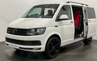 USED 2016 16 VOLKSWAGEN TRANSPORTER 2.0 T32 TDI KOMBI HIGHLINE BMT 138 BHP Striking Candy White, Double Side Slide Doors, Black / Red 6 Seater