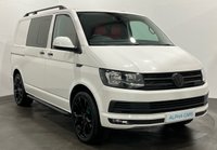USED 2016 16 VOLKSWAGEN TRANSPORTER 2.0 T32 TDI KOMBI HIGHLINE BMT 138 BHP Striking Candy White, Double Side Slide Doors, Black / Red 6 Seater