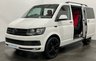 USED 2016 16 VOLKSWAGEN TRANSPORTER 2.0 T32 TDI KOMBI HIGHLINE BMT 138 BHP Striking Candy White, Double Side Slide Doors, Black / Red 6 Seater