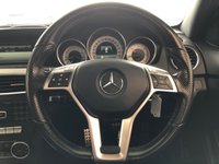 USED 2014 64 MERCEDES-BENZ C-CLASS 2.1 C250 CDI AMG SPORT EDITION PREMIUM PLUS 2d+PANORAMIC SUNROOF+TOW BAR+REVERSE CAMERA 2 KEYS+HISTORY+CLIMATE+HALF LEATHER HEATED SEATS+NAVIGATION+PANORAMIC SUNROOF+CRUISE+REVERSE CAMERA+ALLOYS+BLUETOOTH+MEDIA+USB+AUX+DAB