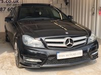 USED 2014 64 MERCEDES-BENZ C-CLASS 2.1 C250 CDI AMG SPORT EDITION PREMIUM PLUS 2d+PANORAMIC SUNROOF+TOW BAR+REVERSE CAMERA 2 KEYS+HISTORY+CLIMATE+HALF LEATHER HEATED SEATS+NAVIGATION+PANORAMIC SUNROOF+CRUISE+REVERSE CAMERA+ALLOYS+BLUETOOTH+MEDIA+USB+AUX+DAB