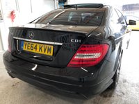 USED 2014 64 MERCEDES-BENZ C-CLASS 2.1 C250 CDI AMG SPORT EDITION PREMIUM PLUS 2d+PANORAMIC SUNROOF+TOW BAR+REVERSE CAMERA 2 KEYS+HISTORY+CLIMATE+HALF LEATHER HEATED SEATS+NAVIGATION+PANORAMIC SUNROOF+CRUISE+REVERSE CAMERA+ALLOYS+BLUETOOTH+MEDIA+USB+AUX+DAB