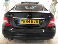 USED 2014 64 MERCEDES-BENZ C-CLASS 2.1 C250 CDI AMG SPORT EDITION PREMIUM PLUS 2d+PANORAMIC SUNROOF+TOW BAR+REVERSE CAMERA 2 KEYS+HISTORY+CLIMATE+HALF LEATHER HEATED SEATS+NAVIGATION+PANORAMIC SUNROOF+CRUISE+REVERSE CAMERA+ALLOYS+BLUETOOTH+MEDIA+USB+AUX+DAB