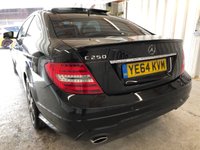 USED 2014 64 MERCEDES-BENZ C-CLASS 2.1 C250 CDI AMG SPORT EDITION PREMIUM PLUS 2d+PANORAMIC SUNROOF+TOW BAR+REVERSE CAMERA 2 KEYS+HISTORY+CLIMATE+HALF LEATHER HEATED SEATS+NAVIGATION+PANORAMIC SUNROOF+CRUISE+REVERSE CAMERA+ALLOYS+BLUETOOTH+MEDIA+USB+AUX+DAB