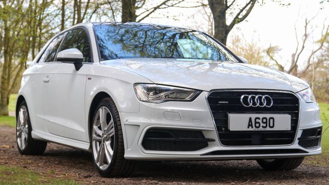 2015 15 Audi A3 2.0 TDI (184) Quattro S Line 3dr S-Tronic Automatic Euro 6 (Panoramic Sunroof / Bang & Olufson / Premium Navigation / Full Leather)