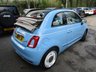 USED 2018 68 FIAT 500C 1.2 SPIAGGINA 58 CONVERTIBLE 2d 69 BHP *VERY RARE LIMITED EDITION* Very rare, limited edition 2018 Fiat 500C 1.2 Spiaggina '58 finished in a splendid Volare Blue livery, with beige soft-top, shown off by the white waistrail and the vintage-design 16" alloy wheels. With Full Fiat Main Dealer Service History, this low mileage One Owner from new special edition has an MOT until December 2023 and Celebrates the 60th anniversary of the famous 500 Jolly Spiaggina. The "Spiaggina '58", produced in a limited edition of just 1,958 cars.
