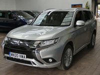 USED 2020 20 MITSUBISHI OUTLANDER 2.4 PHEV DYNAMIC 5d 222 BHP 4WD LEATHER HEATED SEATS REAR VIEW CAMERA 1 OWNER MITSUBISHI WARRANTY TILL MARCH 2025