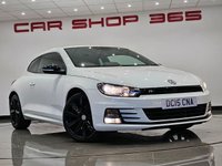 USED 2015 15 VOLKSWAGEN SCIROCCO 2.0 TDI R-LINE BLUEMOTION TECHNOLOGY (184 PS) DSG ( EURO 6 ) S/S 3DR + NAV + HEATED LEATHERS + F/R PARK AID + BLUETOOTH + MEDIA INTERFACE + PRIVACY + BLACK PACK + BODY KIT + 19S 19S+PARK AID+TINTS+LEATHERS+NAV+BTOOTH+MEDIA+CRUISE