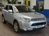 USED 2013 63 MITSUBISHI OUTLANDER 2.3 DI-D GX 4 5d 147 BHP 7 Seats. Leather. Sat Nav. Reversing Camera, Heated Seats, Electric Sunroof, Electric folding mirrors, Bluetooth Audio,