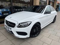 USED 2016 16 MERCEDES-BENZ C-CLASS 2.0 C200 AMG LINE PREMIUM PLUS 4d 184 BHP HEAD UP DIS' | PANORAMIC | 360 CAM