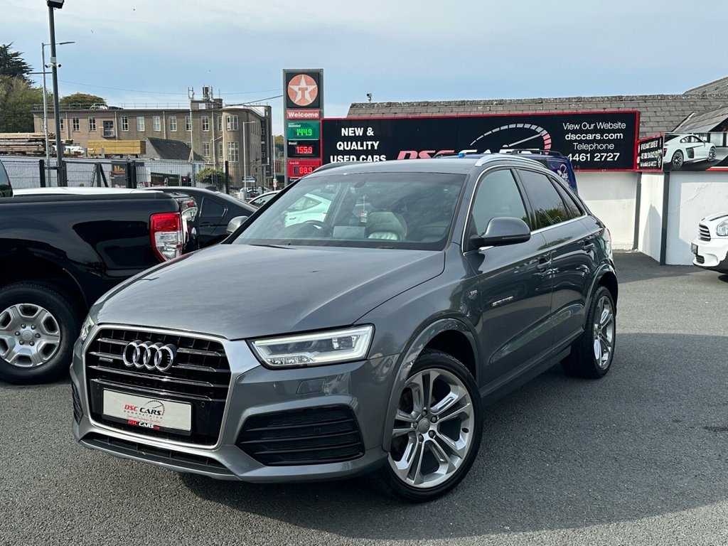 USED 2016 AUDI Q3 2.0 TDI QUATTRO S LINE PLUS 5d 182 BHP FULL BLACK LEATHER INTERIOR