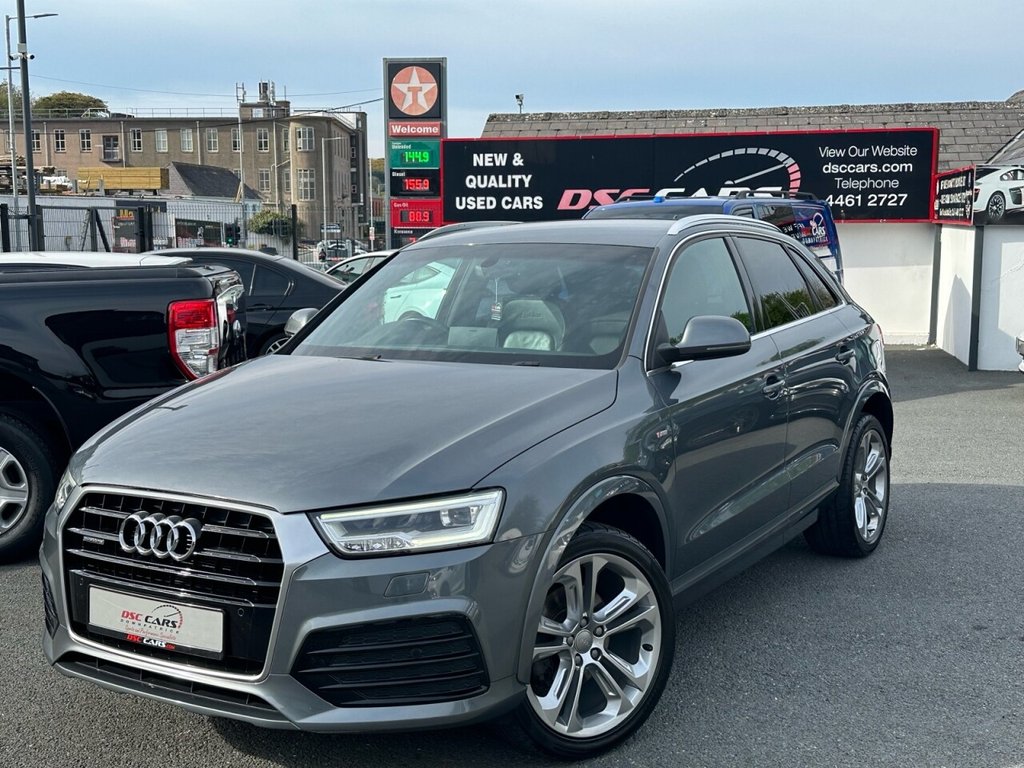 USED 2016 AUDI Q3 2.0 TDI QUATTRO S LINE PLUS 5d 182 BHP FULL BLACK LEATHER INTERIOR