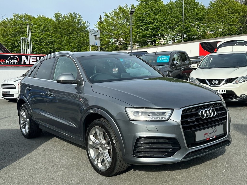 USED 2016 AUDI Q3 2.0 TDI QUATTRO S LINE PLUS 5d 182 BHP FULL BLACK LEATHER INTERIOR