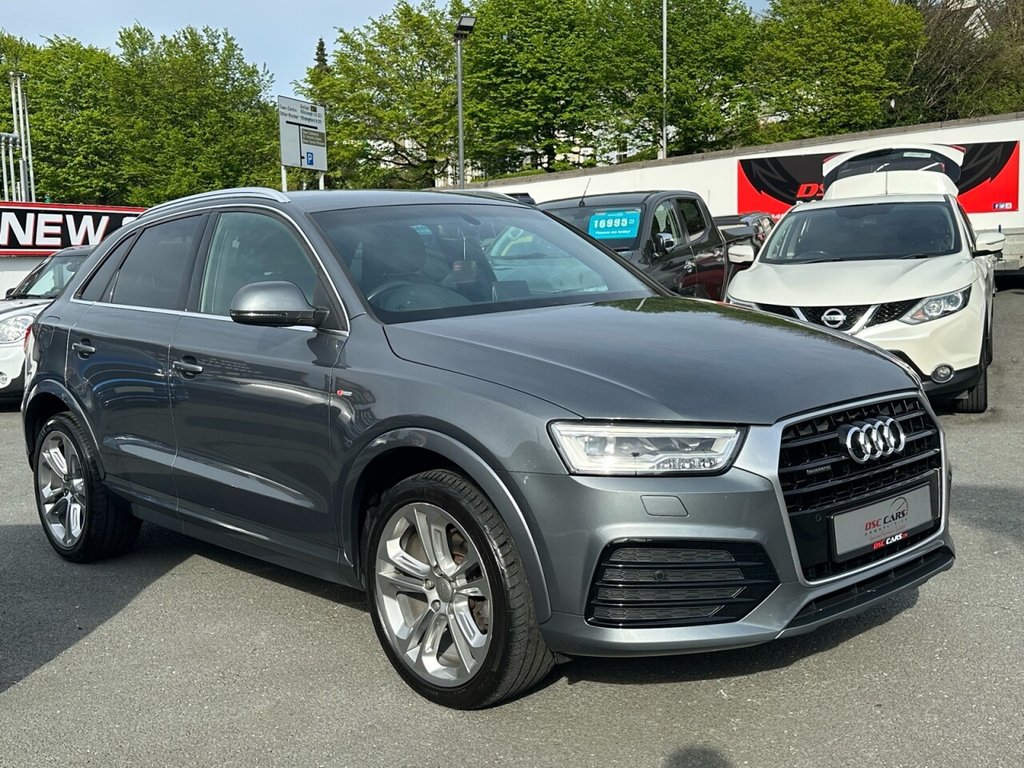 USED 2016 AUDI Q3 2.0 TDI QUATTRO S LINE PLUS 5d 182 BHP FULL BLACK LEATHER INTERIOR