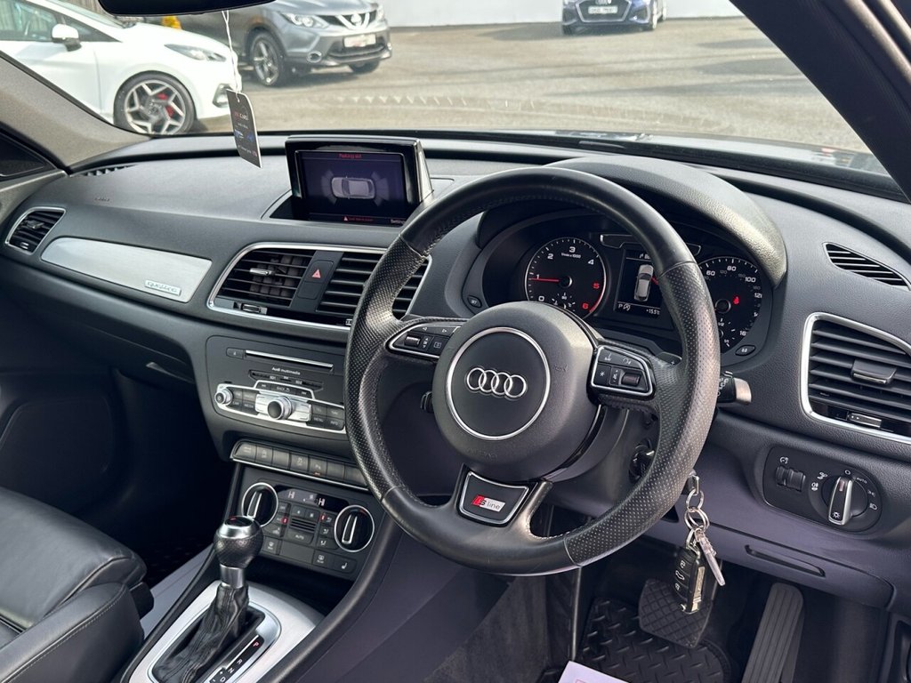USED 2016 AUDI Q3 2.0 TDI QUATTRO S LINE PLUS 5d 182 BHP FULL BLACK LEATHER INTERIOR