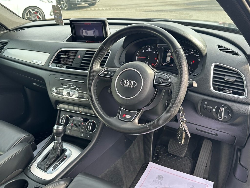 USED 2016 AUDI Q3 2.0 TDI QUATTRO S LINE PLUS 5d 182 BHP FULL BLACK LEATHER INTERIOR