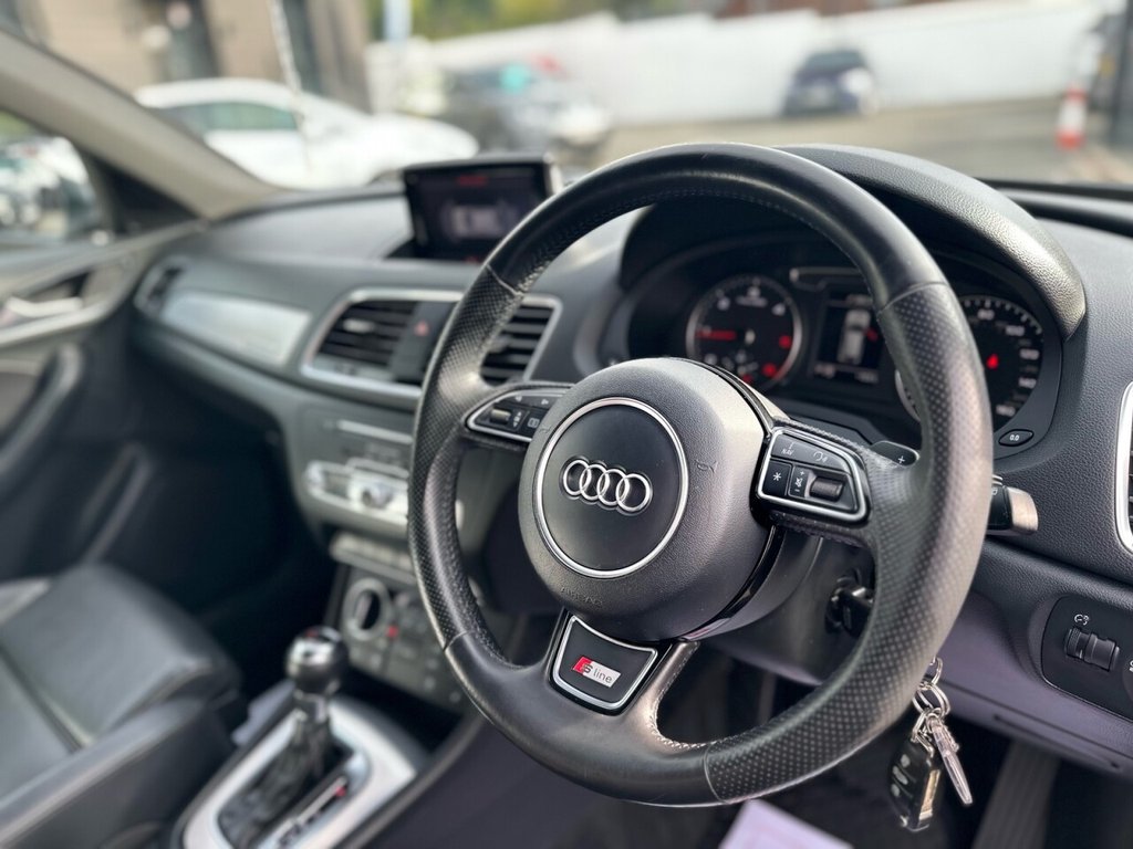 USED 2016 AUDI Q3 2.0 TDI QUATTRO S LINE PLUS 5d 182 BHP FULL BLACK LEATHER INTERIOR