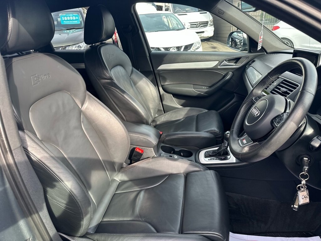 USED 2016 AUDI Q3 2.0 TDI QUATTRO S LINE PLUS 5d 182 BHP FULL BLACK LEATHER INTERIOR