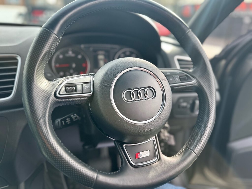 USED 2016 AUDI Q3 2.0 TDI QUATTRO S LINE PLUS 5d 182 BHP FULL BLACK LEATHER INTERIOR