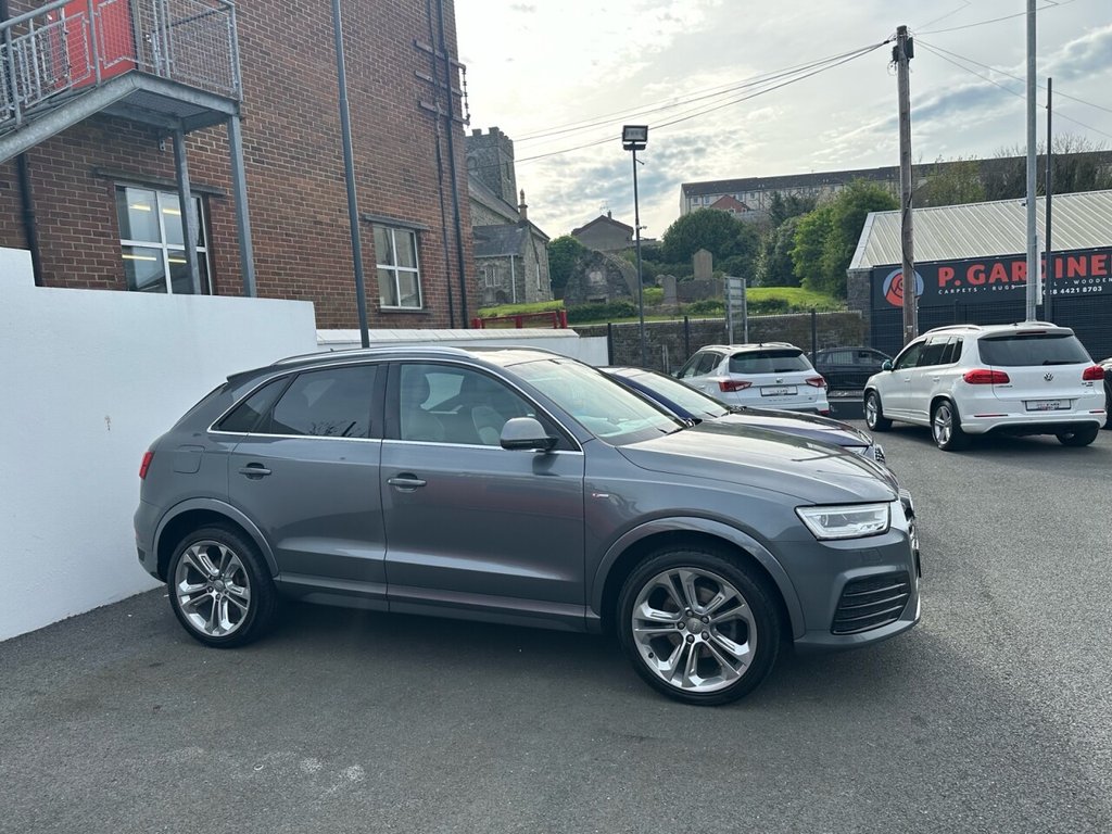 USED 2016 AUDI Q3 2.0 TDI QUATTRO S LINE PLUS 5d 182 BHP FULL BLACK LEATHER INTERIOR
