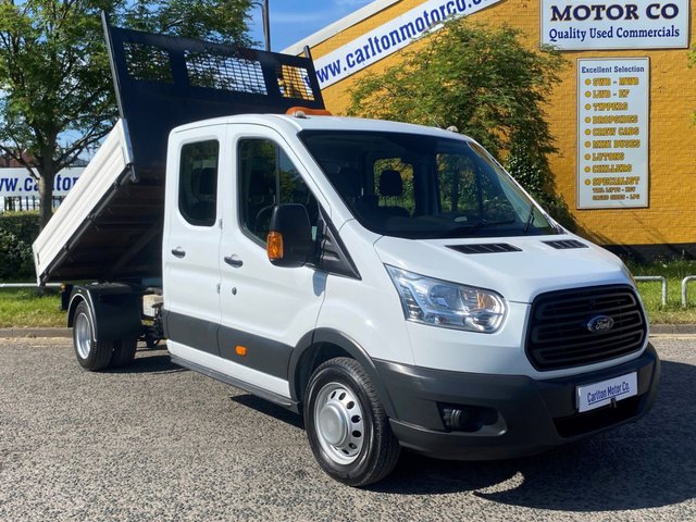 2016 66 Ford Transit 2.2 350 L3 DOUBLE / CREW CAB TIPPER DRW 124 BHP