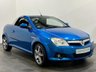 USED 2009 09 VAUXHALL TIGRA 1.4 EXCLUSIV 16V RED 2d 90 BHP Super Rare Low mileage 18108 Miles in Striking Antiqua Blue Metallic , Full Black  luxury leather pack, sports seats , 17" Diamond cut alloy wheels