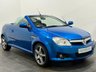 USED 2009 09 VAUXHALL TIGRA 1.4 EXCLUSIV 16V RED 2d 90 BHP Super Rare Low mileage 18108 Miles in Striking Antiqua Blue Metallic , Full Black  luxury leather pack, sports seats , 17" Diamond cut alloy wheels