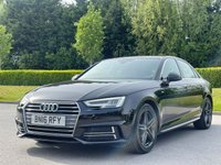 USED 2016 16 AUDI A4 2.0 TDI S LINE 4d 148 BHP GENUINE LOW MILES + 2 REMOTE KEYS